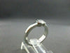 ESTATE WIDE .55CT DIAMOND 14K WHITE GOLD ROUND SEMI BEZEL ENGAGEMENT RING #18137