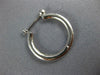 ESTATE .46CT DIAMOND 14K WHITE GOLD CLASSIC 3D INSIDE OUTSIDE HOOP EARRINGS 1440