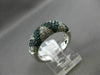 ESTATE 2.29CT WHITE & BLUE DIAMOND 14KT WHITE GOLD CRISS CROSS PAVE WEDDING RING