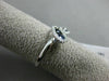 ESTATE .75CT DIAMOND & AAA SAPPHIRE 14KT WHITE GOLD 3D ETOILE LEAF INFINITY RING