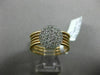 ESTATE .31CT DIAMOND 18KT WHITE & ROSE GOLD 3D CIRCULAR MULTI BAND PAVE FUN RING