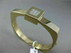 ESTATE WIDE .30CT DIAMOND 14KT YELLOW GOLD 3D SQUARE PAVE BANGLE BRACELET