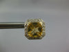 .53CT DIAMOND & AAA YELLOW TOPAZ 14KT 2 TONE GOLD CUSHION FILIGREE STUD EARRINGS