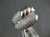ESTATE LARGE 1.58CT DIAMOND 14KT WHITE GOLD 3D CLASSIC LOVE KNOT FUN RING