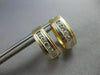 .52CT DIAMOND 14KT 2 TONE GOLD 3D CLASSIC CHANNEL OVAL HUGGIE HANGING EARRINGS