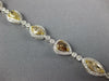 WIDE & LONG 7.7CT MULTI COLOR DIAMOND 18K WHITE GOLD MULTI SHAPE TENNIS BRACELET