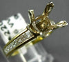 ESTATE .90CT DIAMOND 14KT 2 TONE GOLD PRINCESS SEMI MOUNT ENGAGEMENT RING #21106