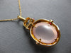 LARGE 13.36CT DIAMOND & AAA CABOCHON PINK QUARTZ & RUBY 18K ROSE GOLD 3D PENDANT