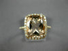 ESTATE LARGE 4.40CT DIAMOND & AAA MORGANITE 14KT ROSE GOLD HALO ENGAGEMENT RING