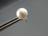 ESTATE .10CT DIAMOND & AAA SOUTH SEA PEARL 14KT WHITE GOLD CLASSIC STUD EARRINGS