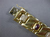 LARGE 8.83CT DIAMOND & AAA MULTI COLOR GEM 14KT YELLOW GOLD CUFF BRACELET #27930