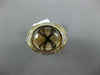 LARGE 1.58CT DIAMOND & AAA CABOCHON SMOKY TOPAZ 18KT YELLOW GOLD FLOWER FUN RING