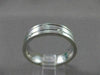 ESTATE WIDE 0.46CTW DIAMOND 14KT WHITE GOLD 2 ROW ETOLIE MENS RING UNIQUE #17315