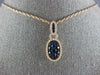 ESTATE 1.44CT DIAMOND 18KT ROSE GOLD 3D OVAL CLUSTER CLASSIC LOVE PENDANT