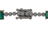11.13CT DIAMOND & AAA EMERALD 18KT 2 TONE GOLD 3D ROUND & EMERALD CUT BRACELET