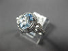 ESTATE 1.28CT DIAMOND & AAA AQUAMARINE 14KT WHITE GOLD FILIGREE ENGAGEMENT RING