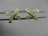 ESTATE .65CTW DIAMOND ETOILE "X" SHAPE 14KT YELLOW GOLD PUSHBACK EARRINGS #5919