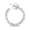 ESTATE 5.60CT DIAMOND 18KT WHITE GOLD CLASSIC OVAL INSIDE OUT HANGING EARRINGS