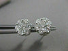 ESTATE 1.52CTW DIAMOND CLUSTER 14KT WHITE GOLD EARRINGS 9MM #2467