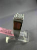 ESTATE 1.06CT DIAMOND 18KT WHITE GOLD 3D RECTANGULAR MULTI ROW ANNIVERSARY RING
