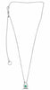 .32CT DIAMOND & AAA EMERALD 14KT WHITE GOLD ROUND TEAR DROP SOLITAIRE NECKLACE