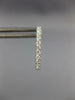 .42CT DIAMOND 14KT WHITE GOLD 3D INSIDE OUT OVAL HUGGIE HOOP HANGING EARRINGS
