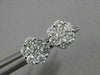 ESTATE 1.52CTW DIAMOND CLUSTER 14KT WHITE GOLD EARRINGS 9MM #2467