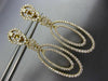 ESTATE LARGE 3.21CT DIAMOND 18KT YELLOW GOLD 3D OVAL CHANDELIER HANGING EARRINGS