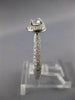 ESTATE .75CT DIAMOND 14KT WHITE GOLD 3D CLASSIC ROUND HALO ENGAGEMENT RING