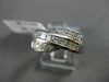 ESTATE WIDE .65CT ROUND & PRINCESS CUT DIAMOND 14KT WHITE GOLD X COCKTAIL RING