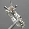 ESTATE 1.30CT DIAMOND 18KT WHITE GOLD ETERNITY SEMI MOUNT ENGAGEMENT RING #21352