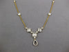 LARGE 1.87CT DIAMOND 14KT YELLOW GOLD 3D ROUND & BAGUETTE BY THE YARD NECKLACE