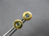 .38CT BLUE DIAMOND 18KT YELLOW GOLD SOLITAIRE BEZEL ETOILE ROUND STUD EARRINGS