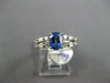 ESTATE 1.81CT DIAMOND & AAA SAPPHIRE 18KT WHITE GOLD 3D OVAL ENGAGEMENT RING