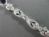 ESTATE WIDE 8.64CT DIAMOND & SAPPHIRE 18K WHITE GOLD 3D FILIGREE TENNIS BRACELET