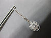 .45CT DIAMOND 14KT WHITE GOLD 3D OVAL FILIGREE LEVERBACK HANGING EARRINGS #27902