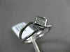 ESTATE WIDE .27CT PRINCESS CUT DIAMOND 14K WHITE GOLD 3D 4 STONE FRIENDSHIP RING