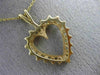 ESTATE .63CT ROUND CUT DIAMOND 14K YELLOW GOLD CLASSIC OPEN HEART PENDANT #21387