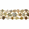 WIDE 48.19CT MULTI COLOR DIAMOND 18KT YELLOW GOLD 3D MULTI SHAPE TENNIS BRACELET