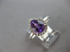 1.07CT DIAMOND & AAA AMETHYST 14KT WHITE GOLD PEAR SHAPE & ROUND FRIENDSHIP RING