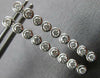 ESTATE .54CT DIAMOND 14KT WHITE GOLD 3D ETOILE BAR BEZEL HANGING EARRINGS #27130