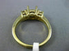 0.44CT DIAMOND 14KT YELLOW GOLD 3 STONE ROUND SEMI MOUNT ENGAGEMENT RING #1552