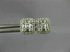 .54CT DIAMOND 18KT WHITE GOLD 3D ROUND & BAGUETTE CLUSTER SQUARE STUD EARRINGS