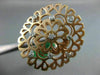 ESTATE LARGE .20CT DIAMOND 18KT ROSE GOLD 3D OPEN FLOWER FILIGREE ETOILE RING