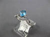 ESTATE .75CT DIAMOND & AAA BLUE TOPAZ 14K WHITE GOLD PRINCESS & ROUND CROWN RING