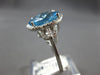 LARGE 4.5CT DIAMOND & AAA BLUE TOPAZ 14KT WHITE GOLD 3D OVAL & ROUND FUN RING
