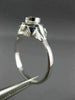 ANTIQUE .45CT DIAMOND SAPPHIRE 14K WHITE GOLD 3D FILIGREE ENGAGEMENT RING #25574