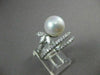 ANTIQUE 1.10CT DIAMOND 10MM SOUTH SEA PEARL 14KT WHITE GOLD COCKTAIL RING #22918