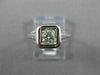 ANTIQUE .22CT DIAMOND 18KT WHITE GOLD 3D SOLITAIRE SQUARE ENGAGEMENT RING #26655