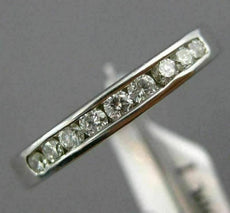 ESTATE .36CT DIAMOND 14KT WHITE GOLD 3D ETERNITY WEDDING ANNIVERSARY RING #1183